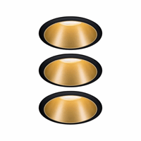 LED COIN COLE 3 X 6.5W ZWART/GOUD