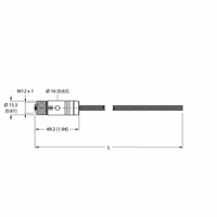 RKS56PLB-2/TXG M12-Power-kabel, Aan