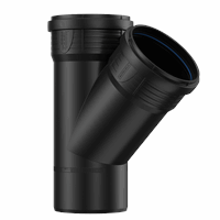 PP M3+ T-STUK M/S/M 75MM 45° ZWART