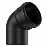 PP M3+ BOCHT M/S 90MM 67.5° ZWART
