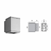 Q WALL MINI 29 C/I20 830 GRIJS DIM1