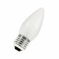 KAARSLAMP RECHT E27 25W MAT