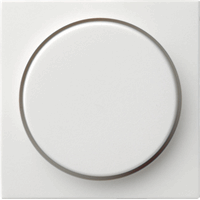 065027 INZETPLAAT + KNOP DIMMER ZUIVER WIT MAT